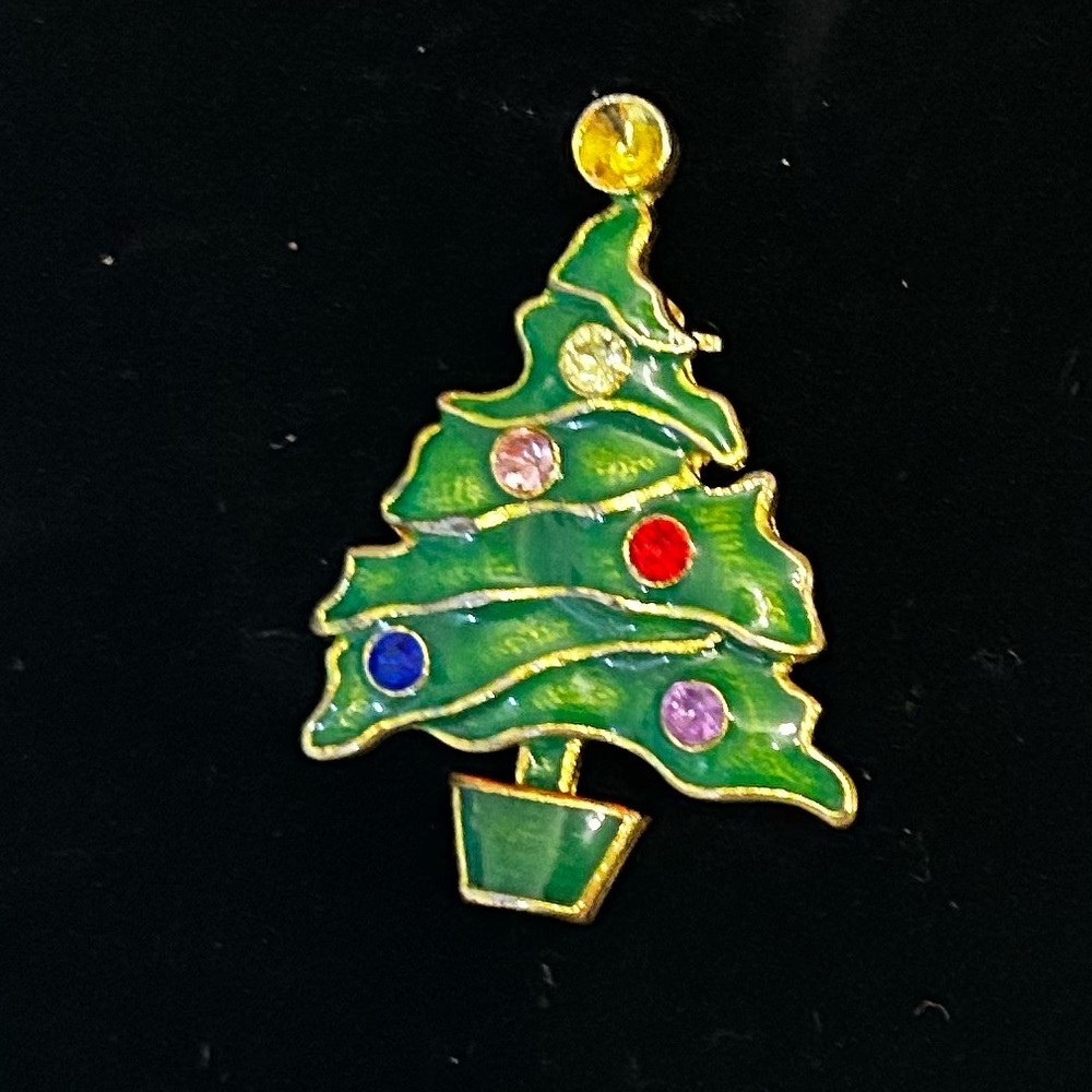 Festive Christmas Tree Brooch‎ Pin